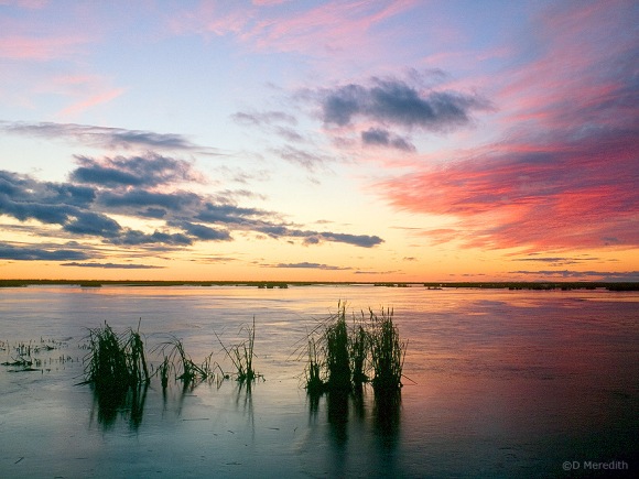 Little Quill Lake at sunset, Saskatchewan, Canada